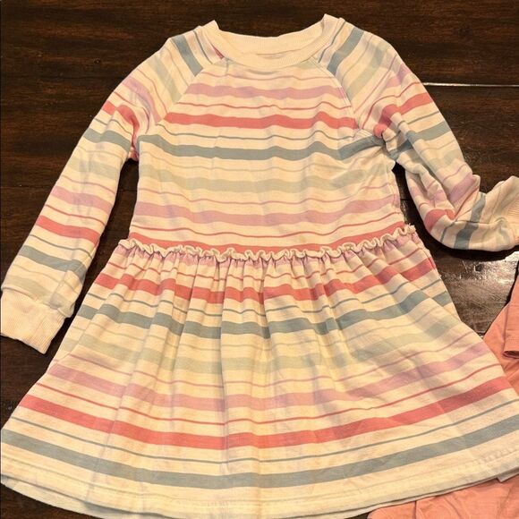 Little Sleepies Pastel Striped and Solid Pink Dresses - Picture 2 of 7